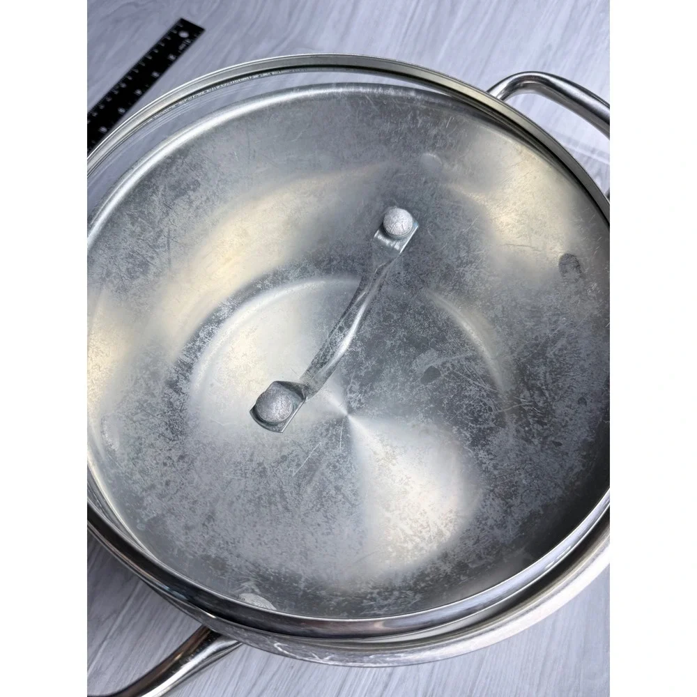 Wolfgang Puck Cafe Collection 8qt Stainless Steel Stockpot with Glass Lid